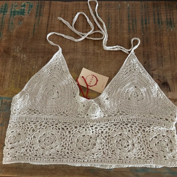 RAGA Tops - RAGA Crochet Crop Top NWT